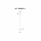 Hänglampa i rostfritt stål och keramik - Tamiso Aldo Bernardi Viadurini