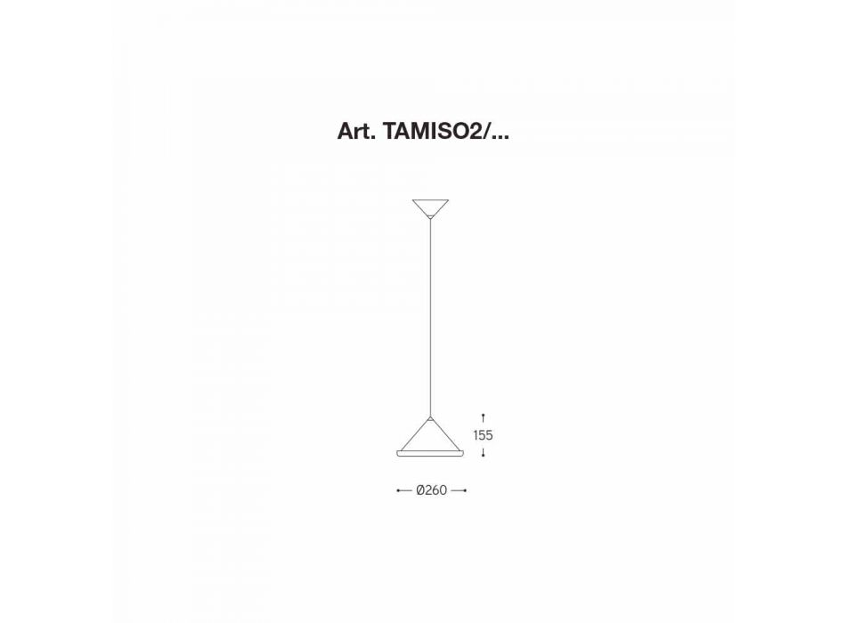 Hänglampa i rostfritt stål och keramik - Tamiso Aldo Bernardi Viadurini