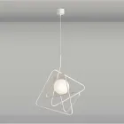 Lampa i modern stål suspension Ø60xh.60xL.cavo200cm, Adele Viadurini