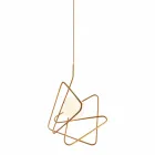 Lampa i modern stål suspension Ø60xh.60xL.cavo200cm, Adele Viadurini