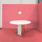 Lampa i modern stål suspension Ø60xh.60xL.cavo200cm, Adele Viadurini