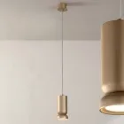 Hänglampa i pulverlackerad aluminium och justerbar kabel - Buxus Viadurini