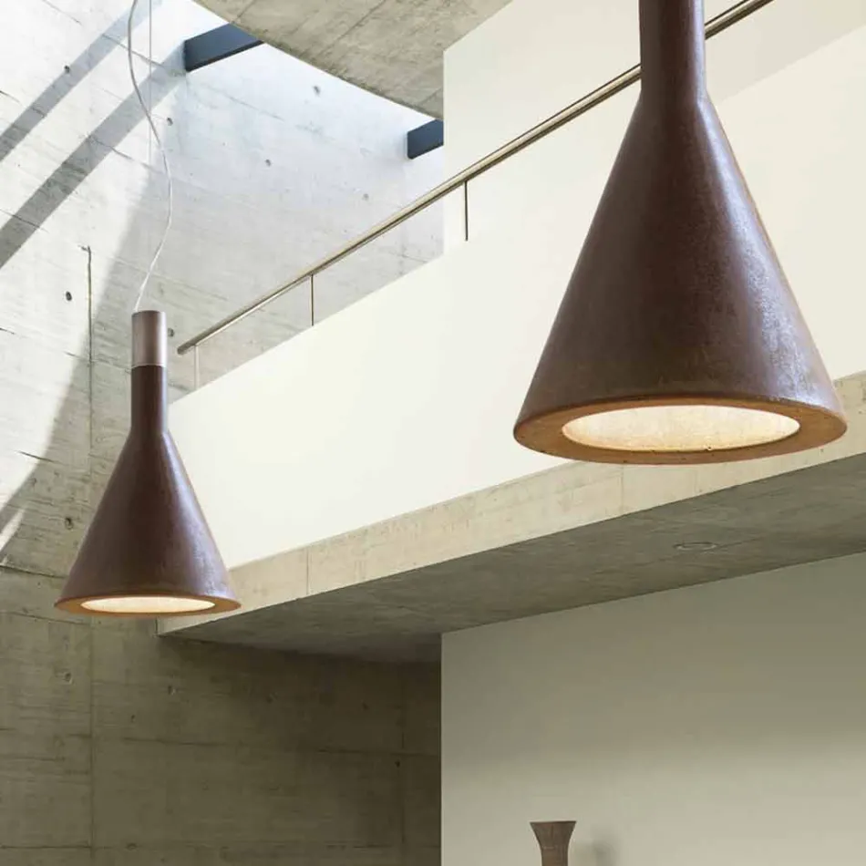 Lampa cementsuspension Tratt Aldo Bernardi Viadurini