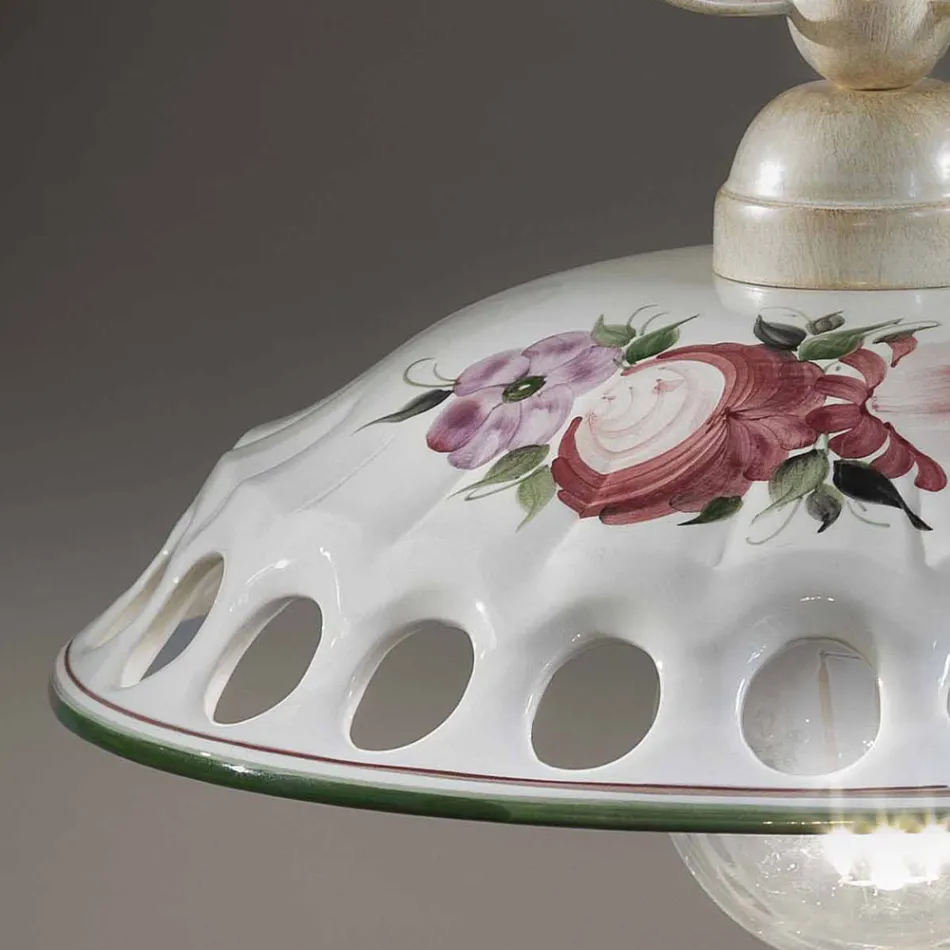 Handgjord keramisk upphängningslampa med Passanastri - Neapel Viadurini