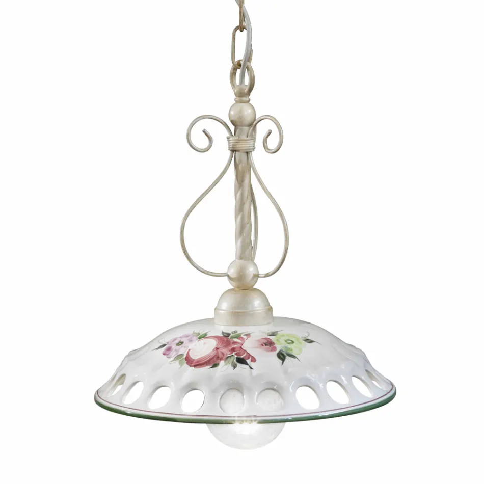 Handgjord keramisk upphängningslampa med Passanastri - Neapel Viadurini