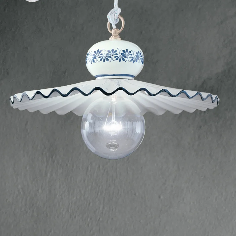 Handdekorerad Artisan Keramisk upphängningslampa - Rom Viadurini