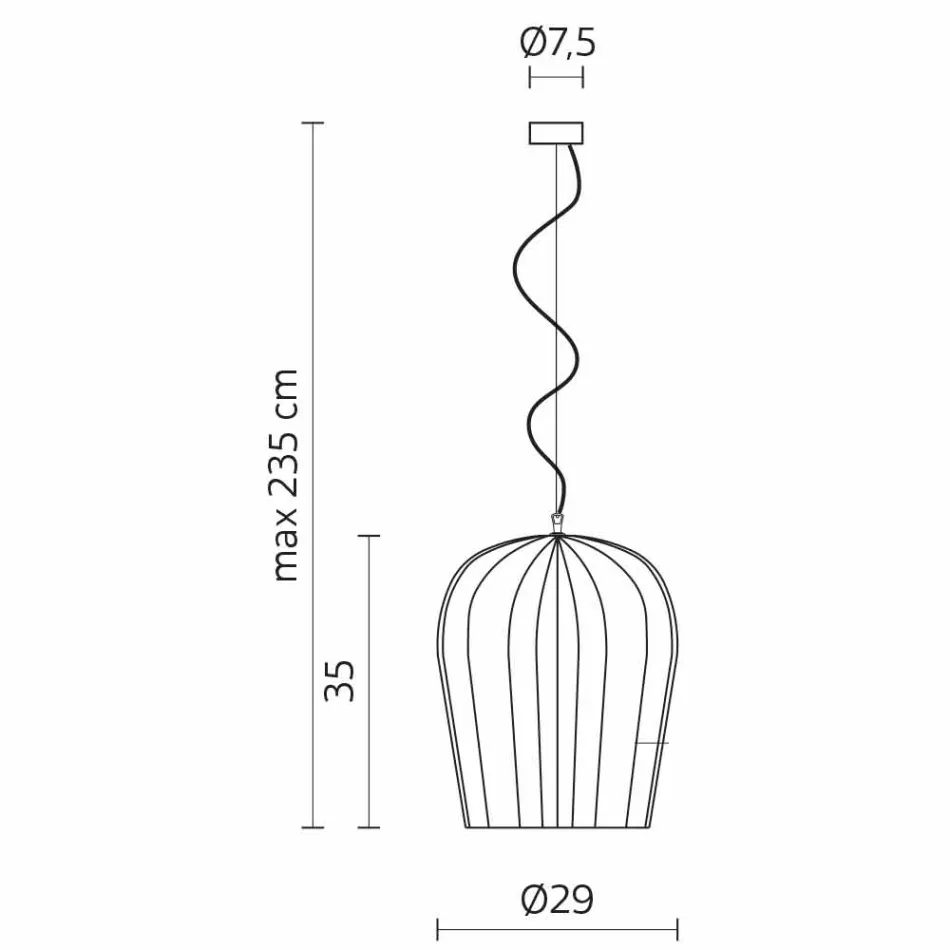 Upphängningslampa i blank vit keramisk design i 4 former - Oas Viadurini