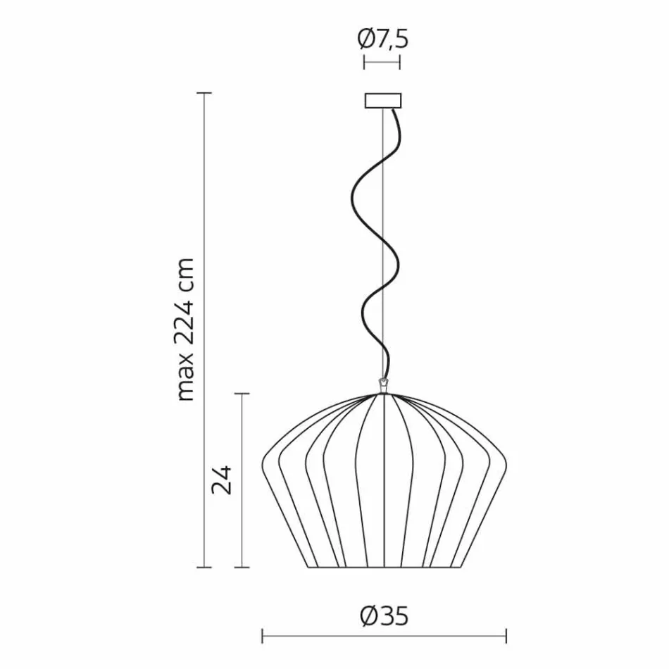 Upphängningslampa i blank vit keramisk design i 4 former - Oas Viadurini