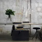 Upphängningslampa i matt vit keramik med dekorativa blommor - Revolution Viadurini