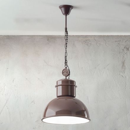Industriell design Färgad keramisk upphängningslampa - Gennina Viadurini