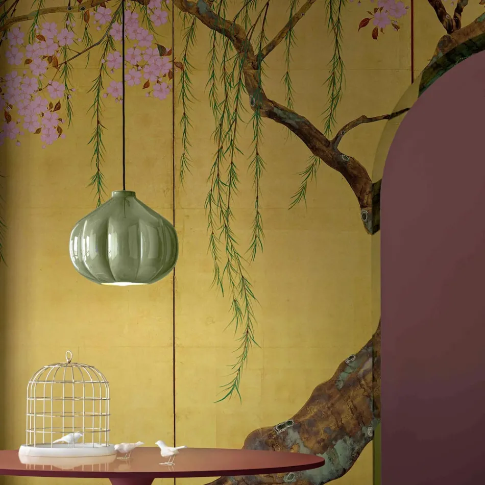 Keramisk hänglampa med 2 ytskikt tillverkad i Italien - Afoxe Viadurini