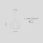 Keramisk hänglampa med 2 ytskikt tillverkad i Italien - Afoxe Viadurini