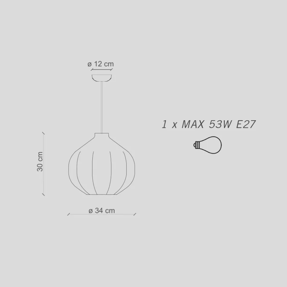 Keramisk hänglampa med 2 ytskikt tillverkad i Italien - Afoxe Viadurini