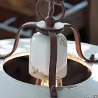 Lampa keramiska fjädring och metall Emily land Ferroluce Viadurini