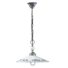 Handgjord taklampa i keramik och vintage järn - Asti Viadurini