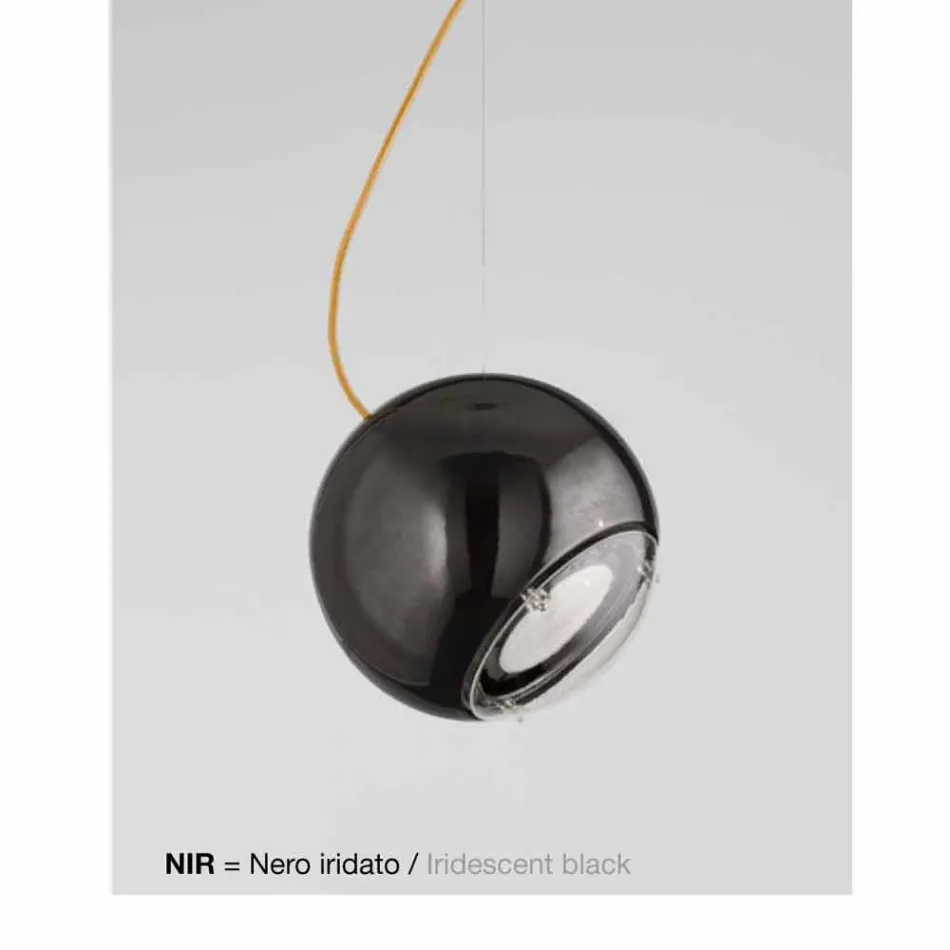 Lampa keramisk suspension klot Aldo Bernardi Viadurini