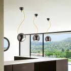 Lampa keramisk suspension klot Aldo Bernardi Viadurini