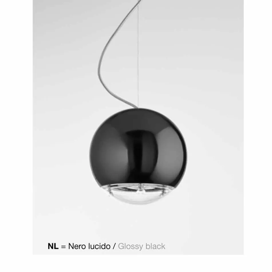 Lampa keramisk suspension klot Aldo Bernardi Viadurini