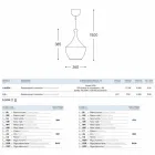 Lampa keramisk suspension Den Lustri 3 Aldo Bernardi Viadurini