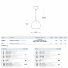 Lampa keramisk suspension Den Lustri 5 Aldo Bernardi Viadurini