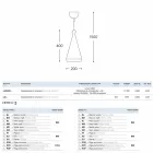Lampa keramiska suspension lyser 2 Led eller Standard Viadurini