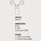 Keramisk hängande lampa för Battersea - Toscot komposition Viadurini