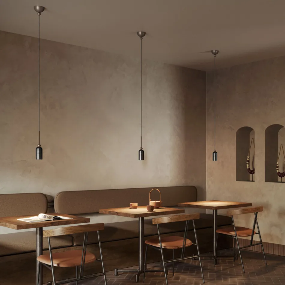 Upphängningslampa i olika ytskikt Made in Italy - Lady Viadurini