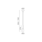 Upphängningslampa i olika ytskikt Made in Italy - Lady Viadurini