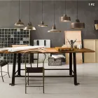 Lampa antik järn suspension bell Virginia Il Fanale Viadurini