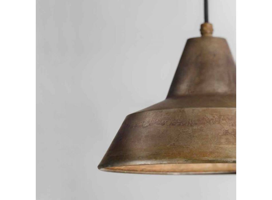Lampa antik järn suspension bell Virginia Il Fanale Viadurini
