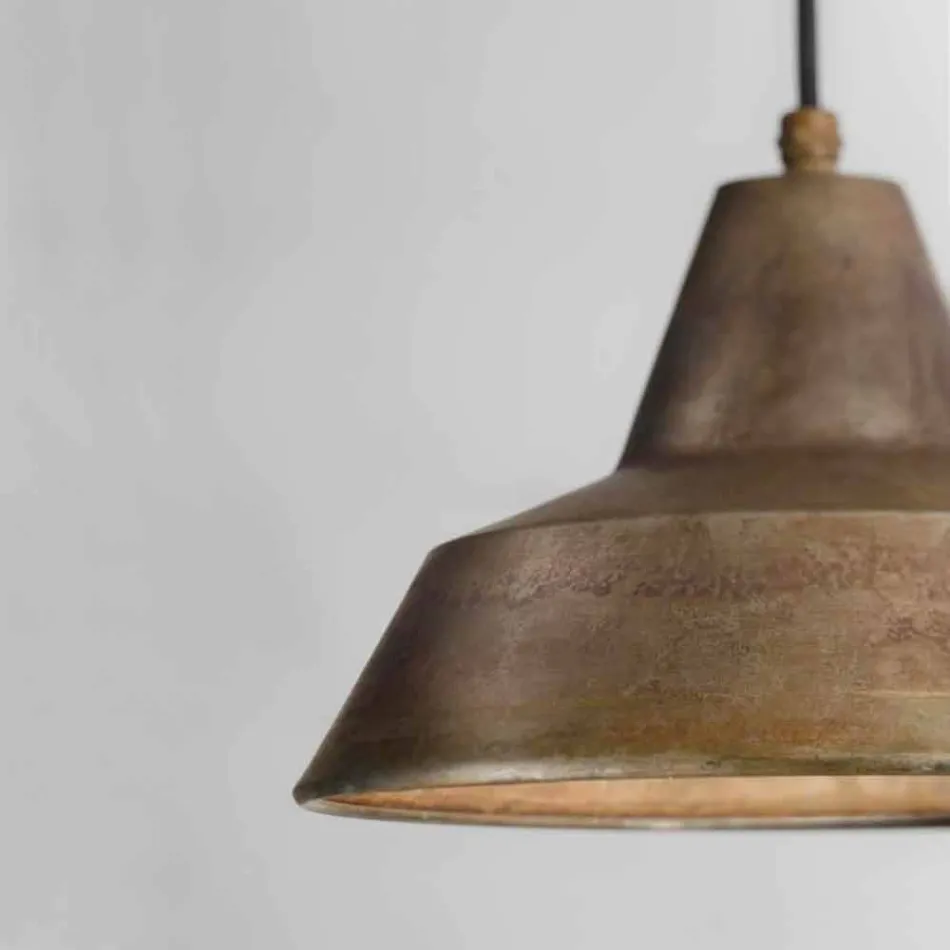 Lampa antik järn suspension bell Virginia Il Fanale Viadurini