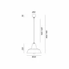 Lampa antik järn suspension bell Virginia Il Fanale Viadurini