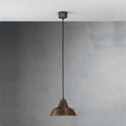 Lampa antik järn suspension bell Virginia Il Fanale Viadurini