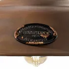 Lampa järn och keramik suspension corten Lois Ferroluce Viadurini