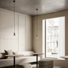 Pendellampa i järn och glas Tillverkad i Italien - Molnigt Viadurini