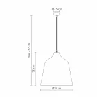 Upphängningslampa i antracit stengods och vit inredning - Edmondo Viadurini