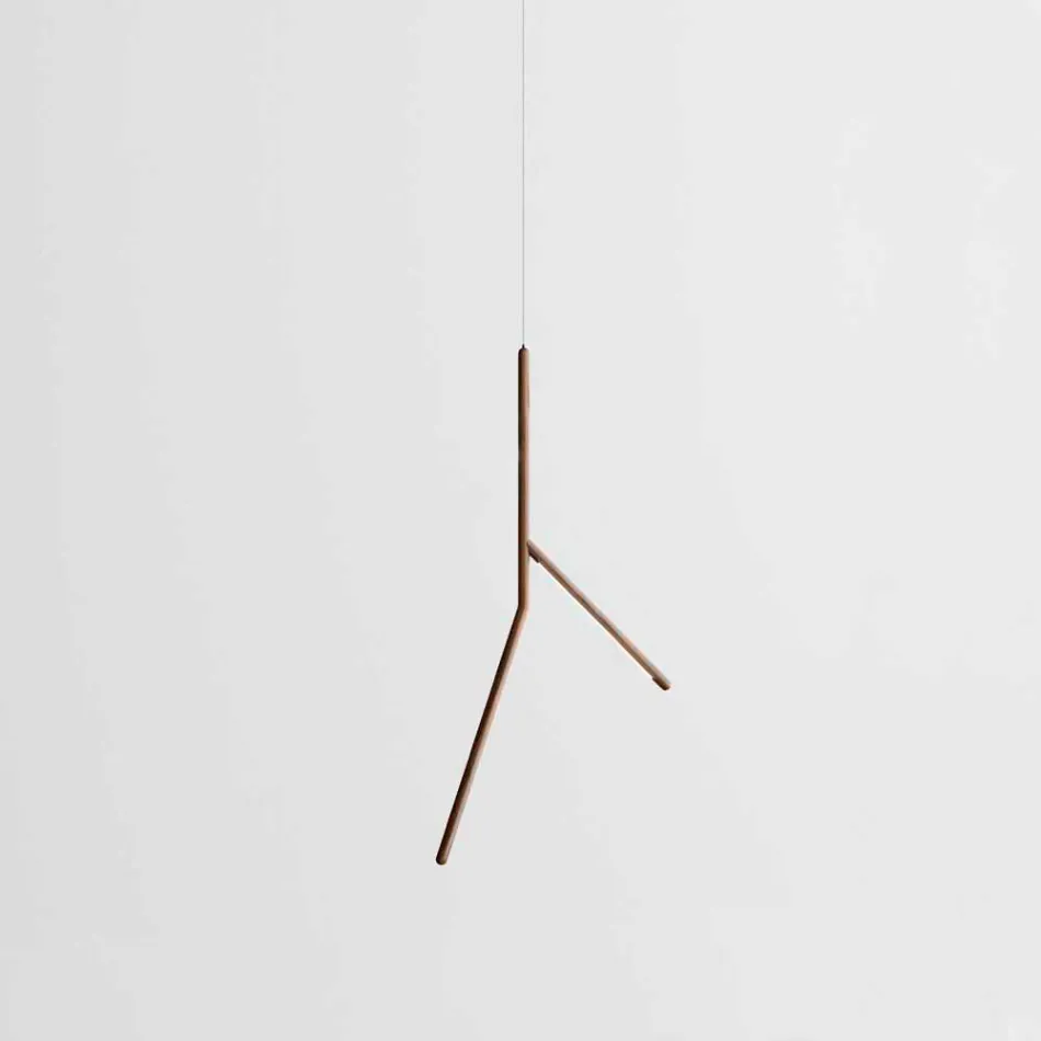 Hänglampa i massivt trä i olika ytbehandlingar Made in Italy - Orlov Viadurini