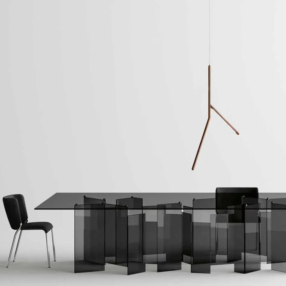 Hänglampa i massivt trä i olika ytbehandlingar Made in Italy - Orlov Viadurini