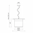 Cylinder Design White Linen Suspension Lamp, Made in Italy - Magic Viadurini