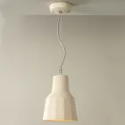 Upphängningslampa i toskansk majolika handgjord i Italien - Toscot Rossi Viadurini