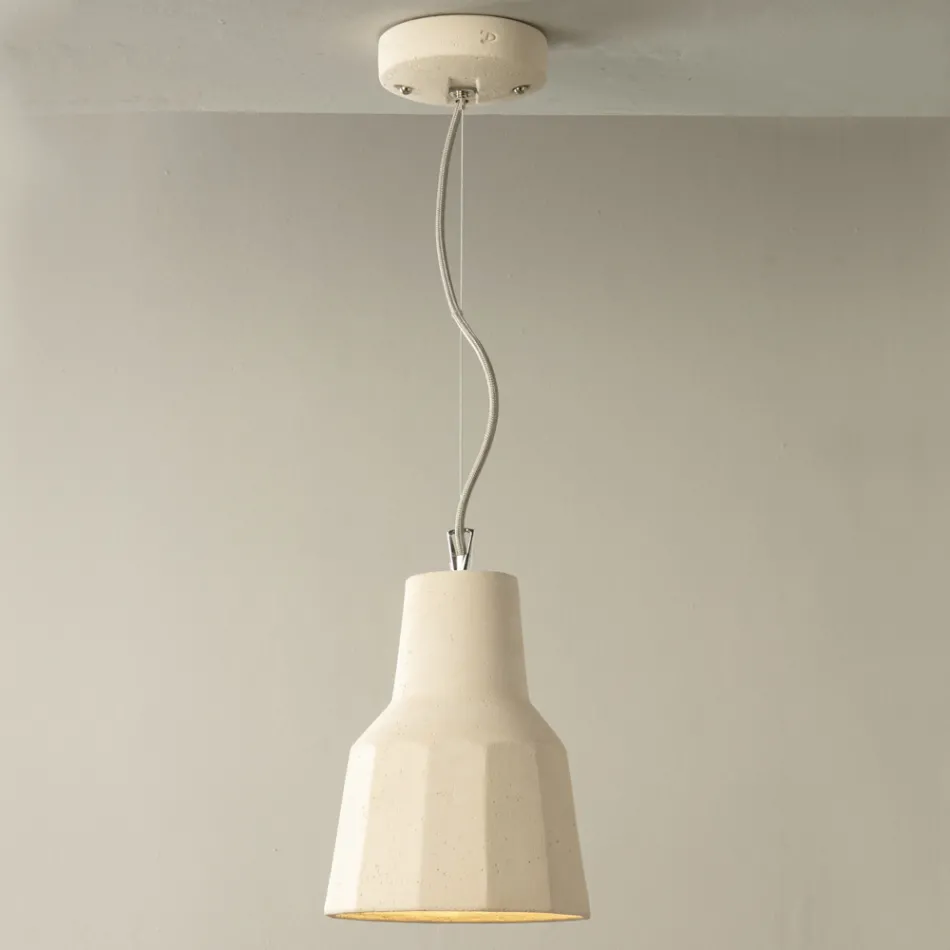 Upphängningslampa i toskansk majolika handgjord i Italien - Toscot Rossi Viadurini