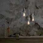 Upphängningslampa i vit, antracit eller guldmetall 2 storlekar - Meccasmo Viadurini