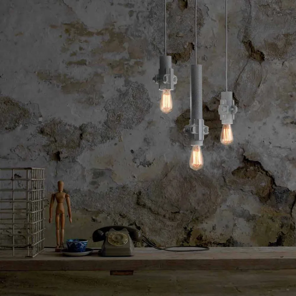 Upphängningslampa i vit, antracit eller guldmetall 2 storlekar - Meccasmo Viadurini