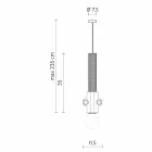 Upphängningslampa i vit, antracit eller guldmetall 2 storlekar - Meccasmo Viadurini