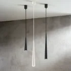 Hänglampa i vit, svart eller guldmetall 2 storlekar - Girotondo Viadurini