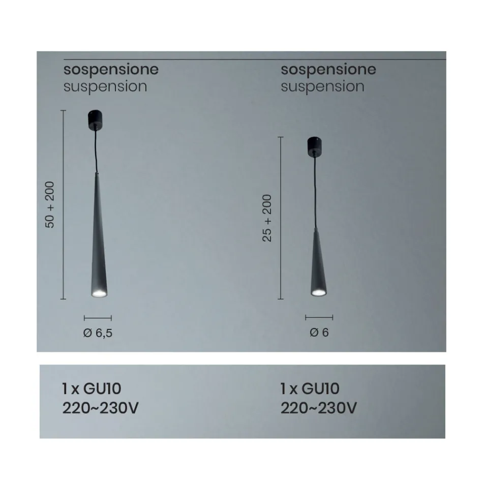 Hänglampa i vit, svart eller guldmetall 2 storlekar - Girotondo Viadurini