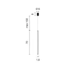 Hänglampa i guldmålad metall med justerbara kablar - Orange Viadurini