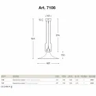 Lampa Brass Mill fjädring och koppar med krok Viadurini