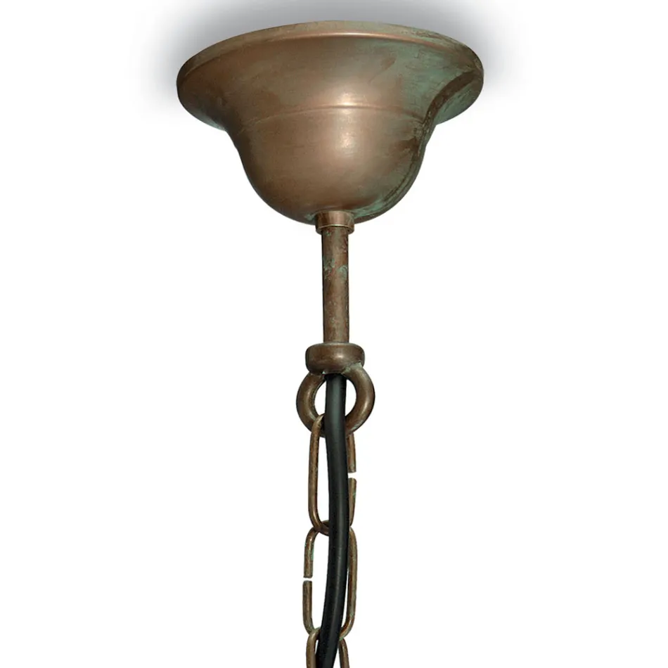 Elfico mässing, opalglas och IP44-hänglampa Viadurini