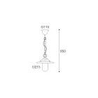 Elfico mässing, klart glas och IP44-pendellampa Viadurini